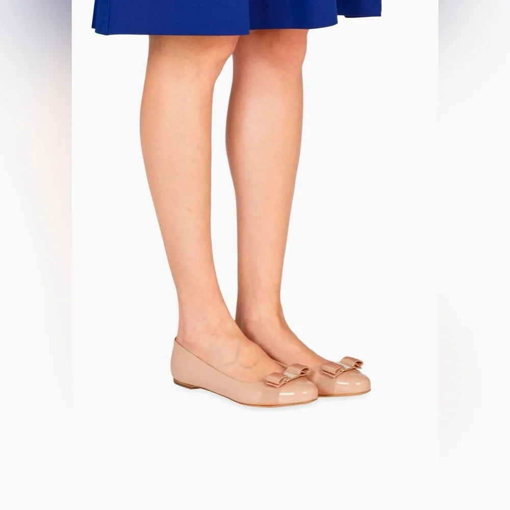 Salvatore Ferragamo Varina Patent Leather Ballet Flats - Picture 3 of 5